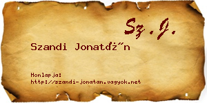 Szandi Jonatán névjegykártya